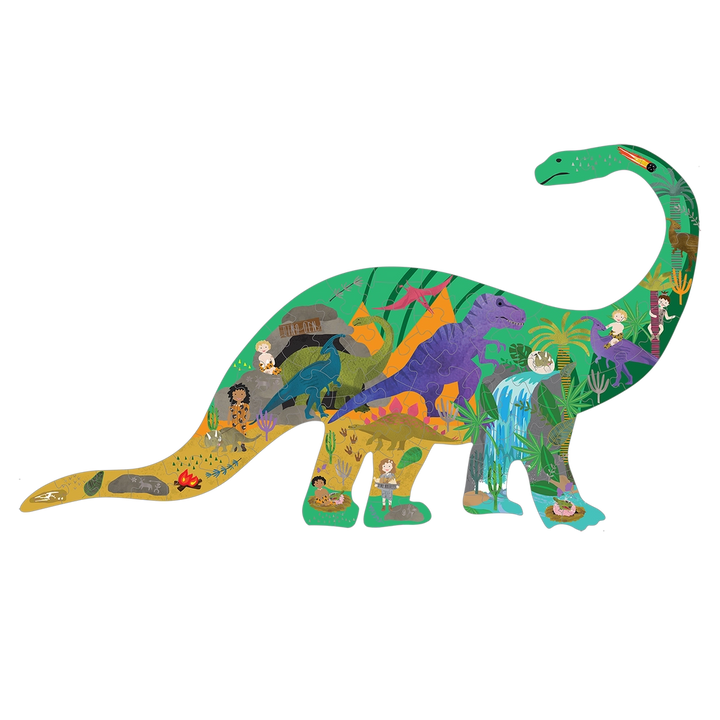 80pc Jigsaw in Shaped Box - Diplodocus