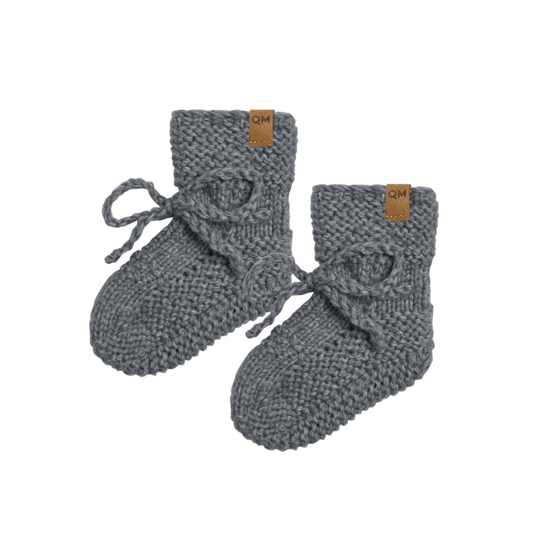 Knit Booties | Navy Heathered