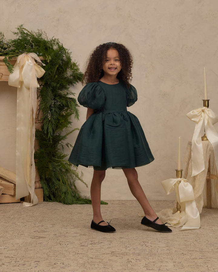 Sofia Dress - Green Shimmer
