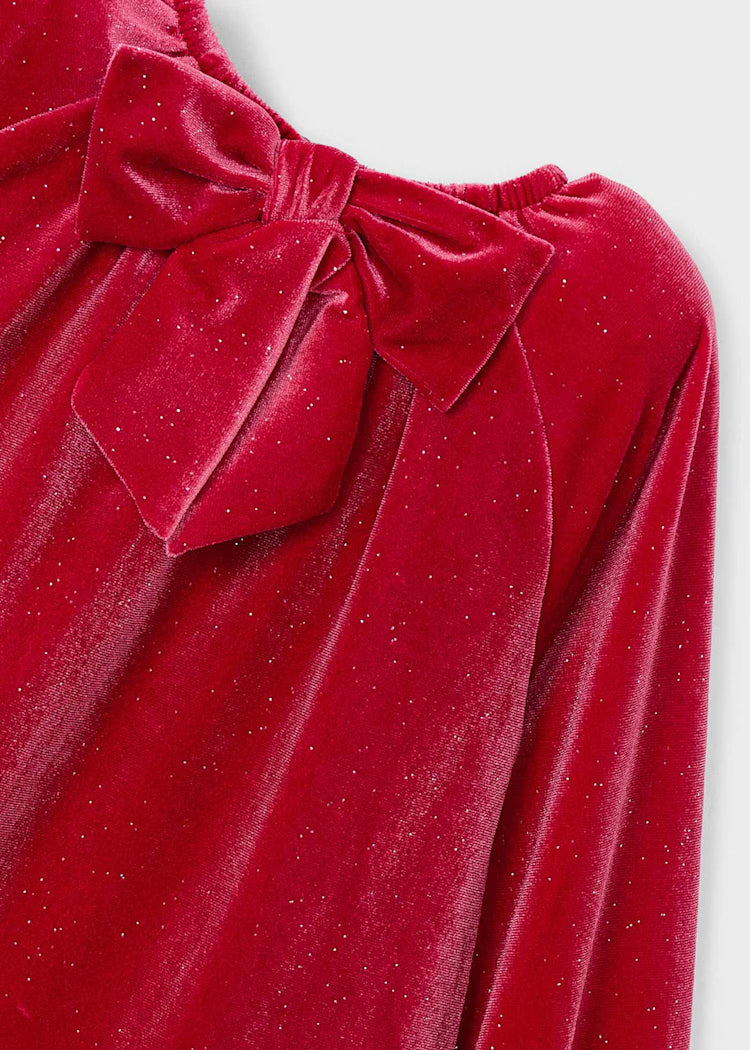 Sparkly Velvet Dress 4923 Red