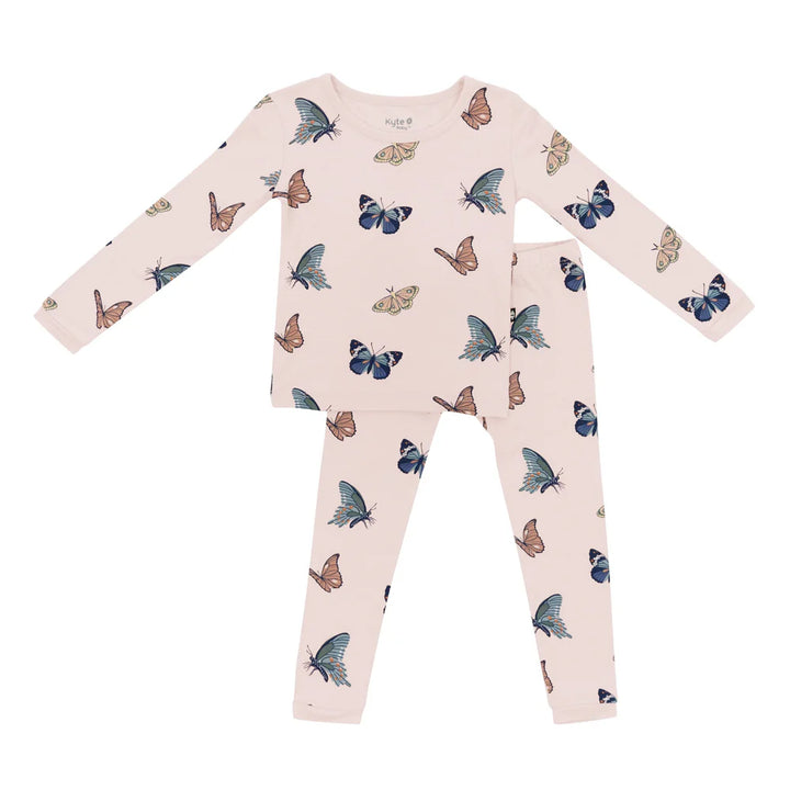 L/S Pajamas in Blush Butterfly