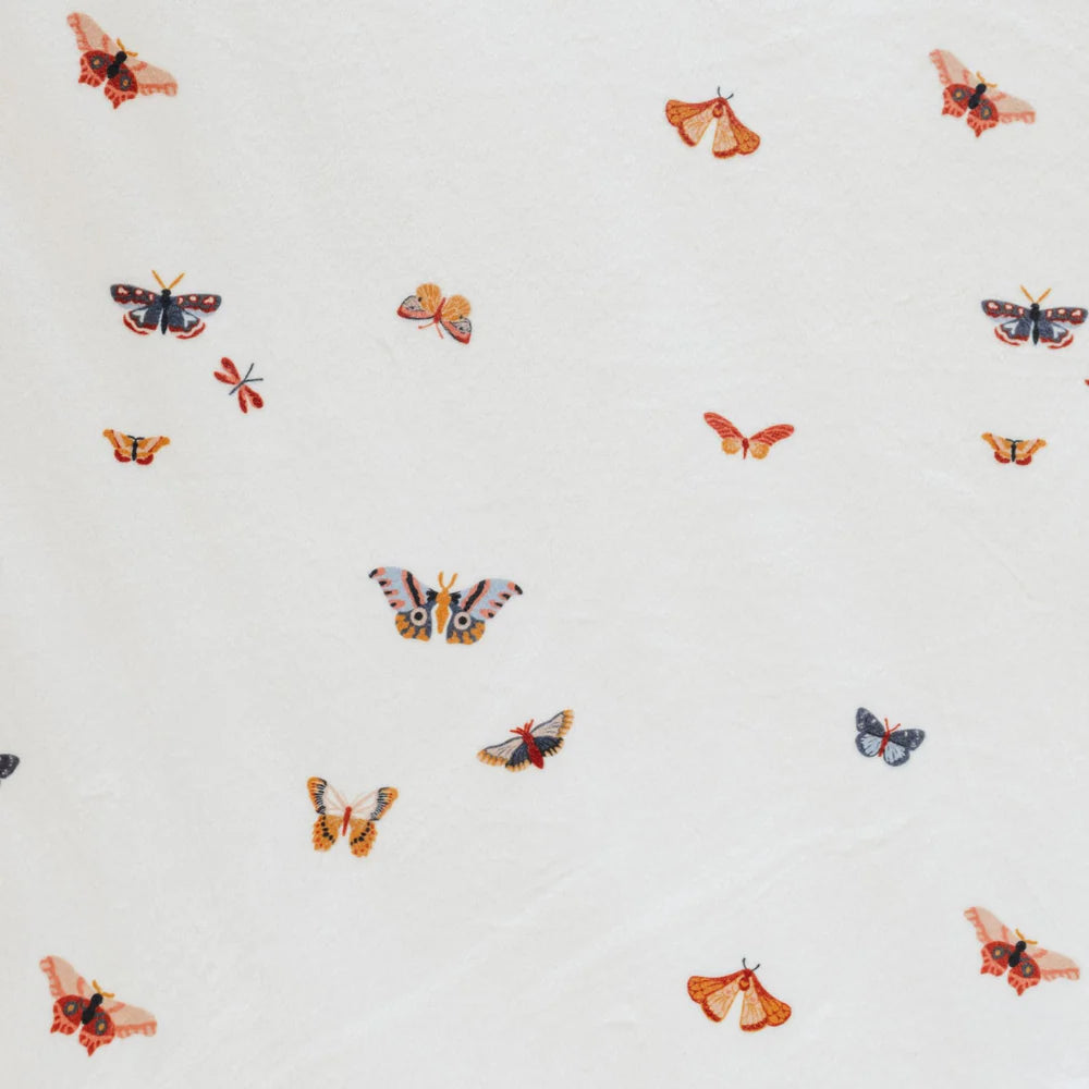 Butterfly Minky Stretch Luxe Crib Sheets