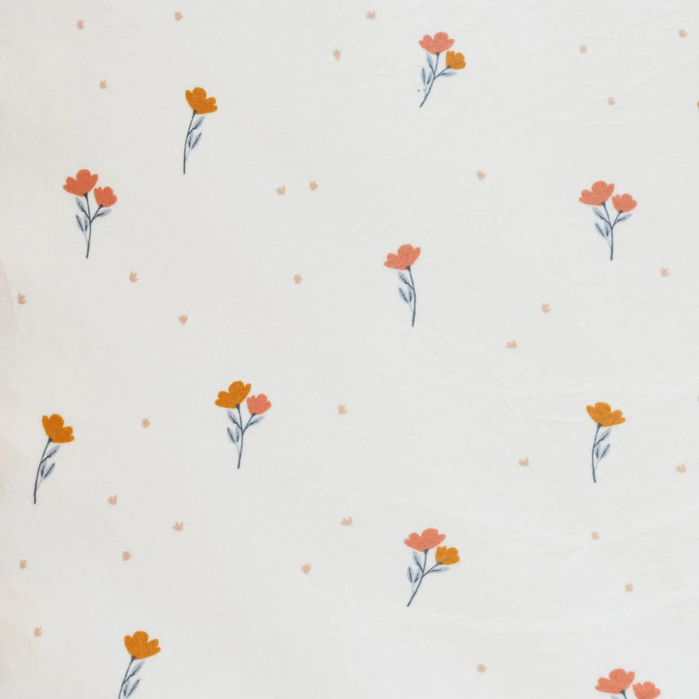 Floral Minky Stretch Luxe Crib Sheets