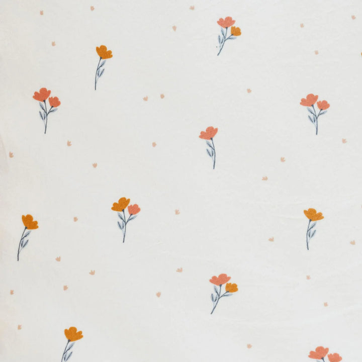 Floral Minky Stretch Luxe Crib Sheets