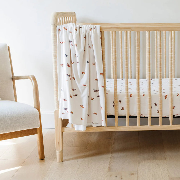 Butterfly Minky Stretch Luxe Swaddle/Blanket