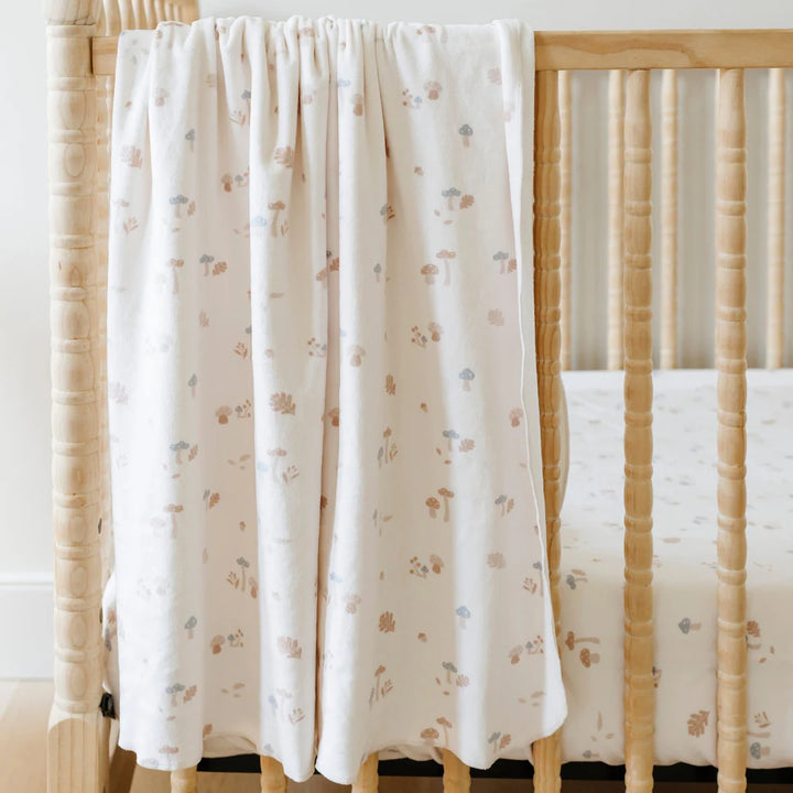 Mushroom Minky Stretch Luxe Swaddle/Blanket