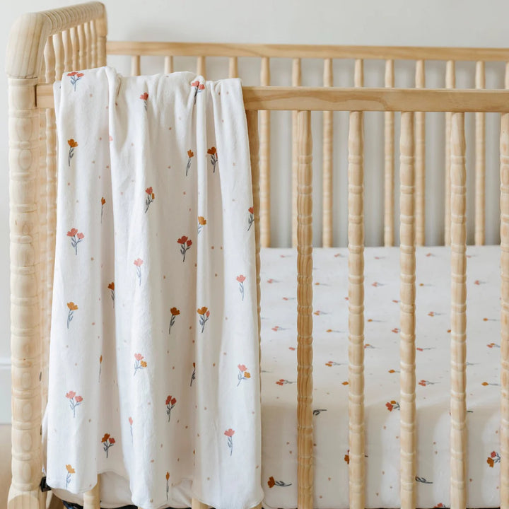 Floral Minky Stretch Luxe Swaddle/Blanket