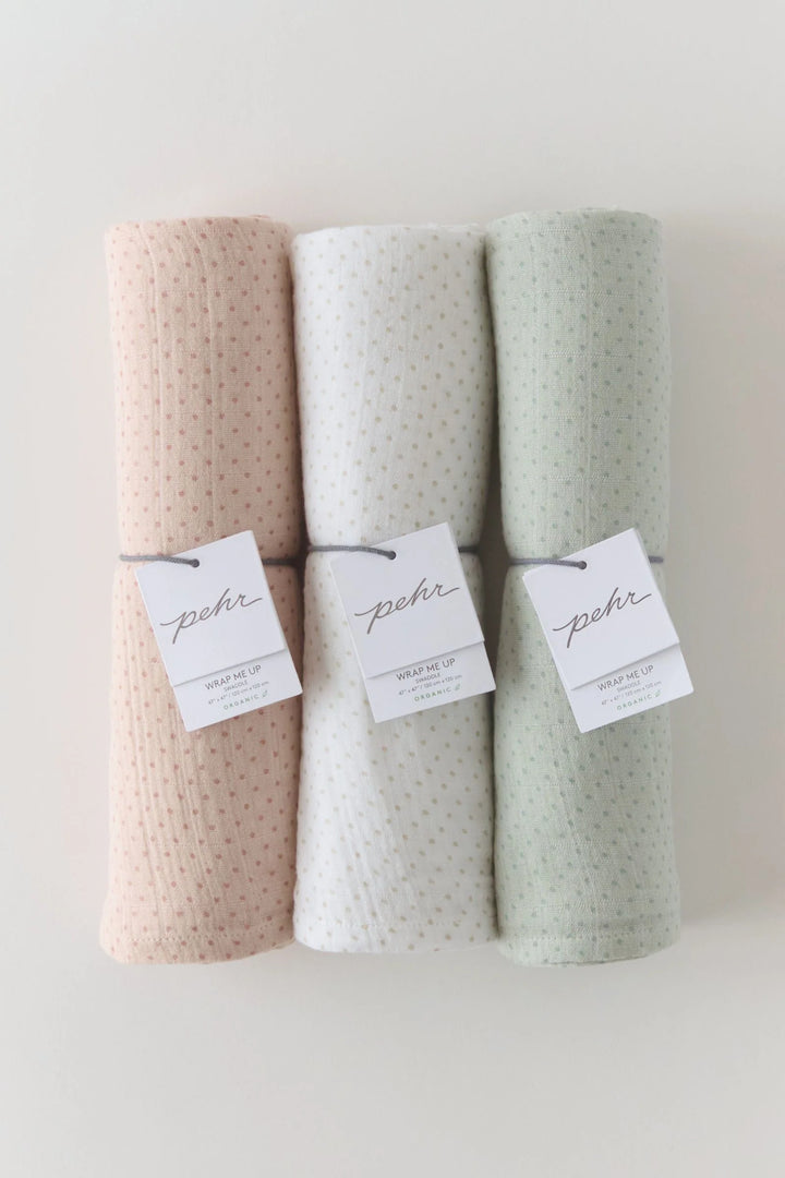 Pin Dot Swaddle - Pebble