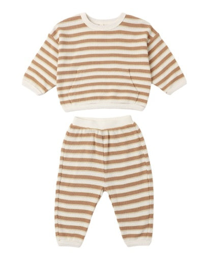 Waffle Slouch Set || Spice Stripe