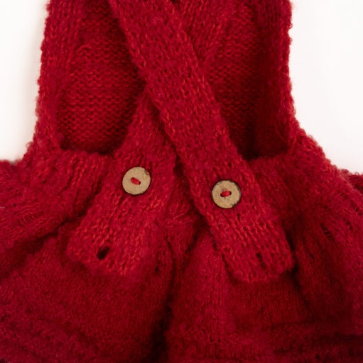 Knitted Romper - Crimson image 4