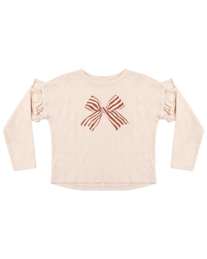 Ruffle Long Sleeve Tee Bow by Rylee + Cru
