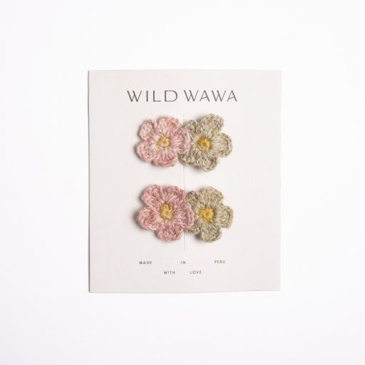Crochet Clip Set - Meadow Bloom