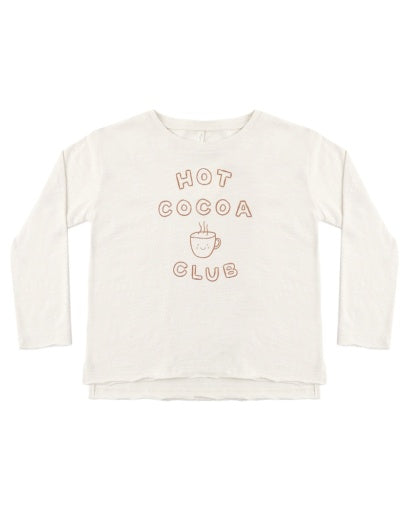 Raw Edge Long Sleeve Tee || Hot Cocoa Club by Rylee + Cru