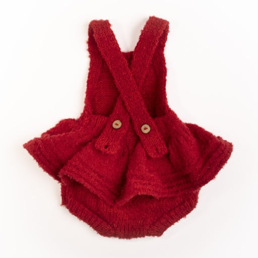 Knitted Romper - Crimson image 3