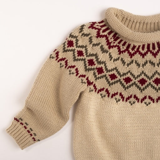 Intarsia Sweater - Ecru image 3