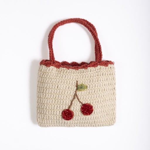 Crochet Purse - Holiday Cherry