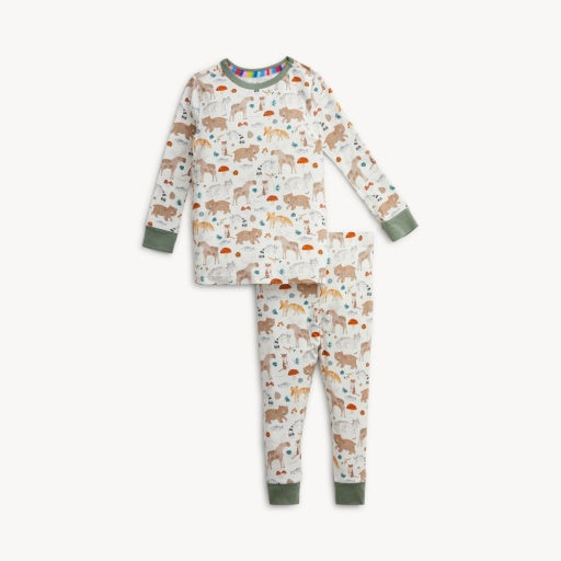 Wowld Modal Long Sleeve Pajama Set