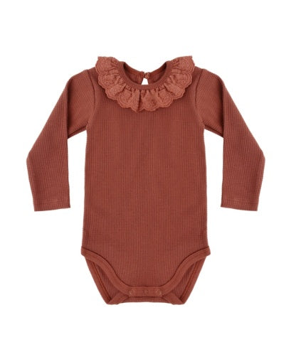 Ruffle Collar Bodysuit | Redwood