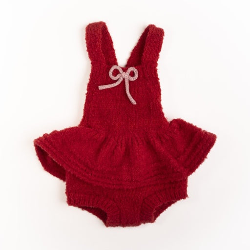 Knitted Romper - Crimson image 1