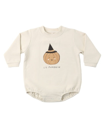 Crewneck Bubble Romper || Lil Pumpkin