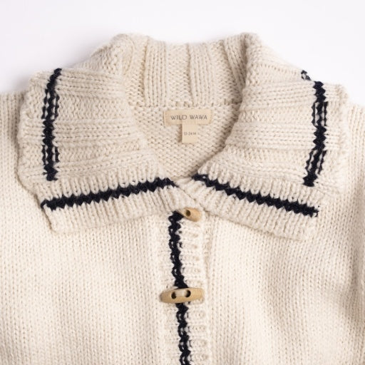 Sail Away Cardigan - Salt/Navy