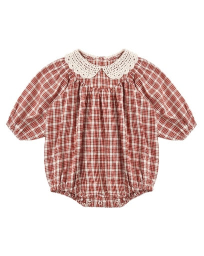 Heidi Romper Vintage Plaid by Rylee + Cru