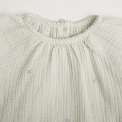 Gauze Two Piece Set - Embroidered Stars