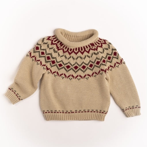 Intarsia Sweater - Ecru image 1