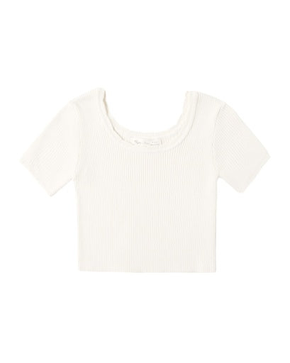 Scallop Tee || Natural by Rylee + Cru