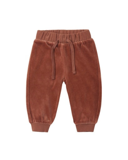 Velour Relaxed Sweatpant | Redwood
