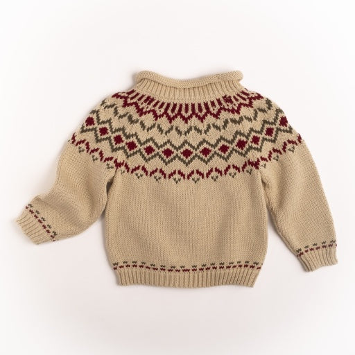 Intarsia Sweater - Ecru image 4
