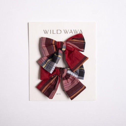 Bow Clip Set - Heritage Tartan