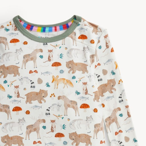 Wowld Modal Long Sleeve Pajama Set