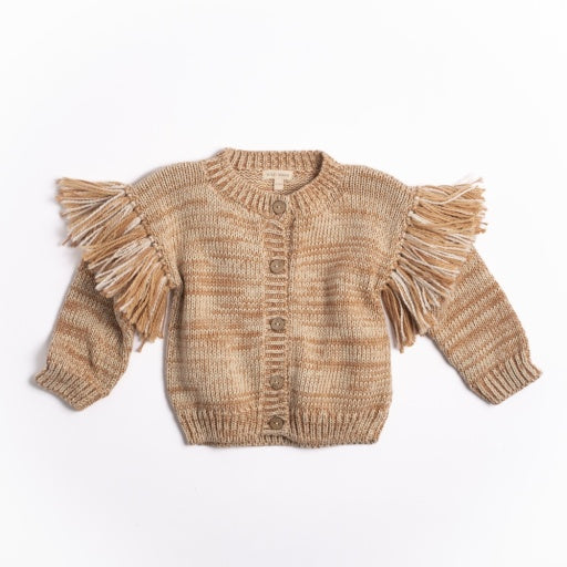 Fringed Cardigan - Prairie Sand
