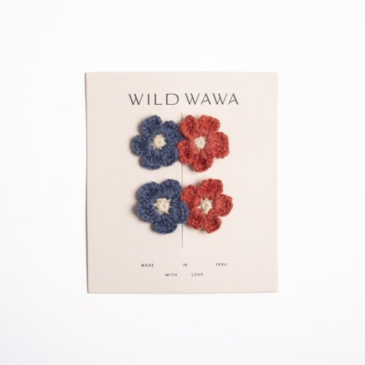 Crochet Clip Set - Wildberry Denim
