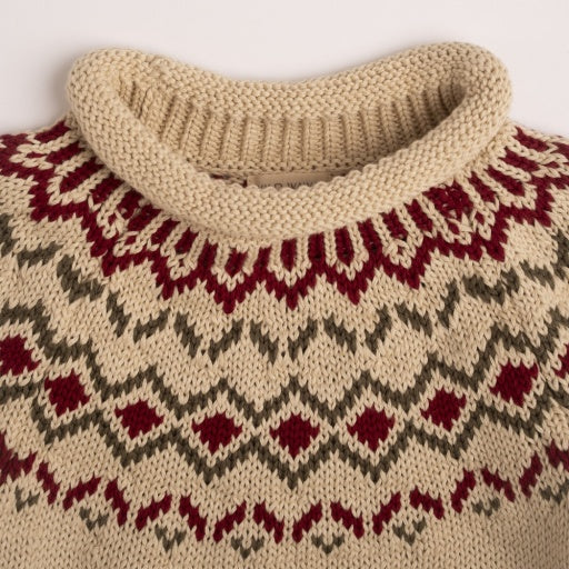 Intarsia Sweater - Ecru image 2