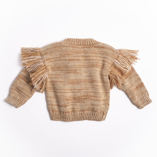 Fringed Cardigan - Prairie Sand