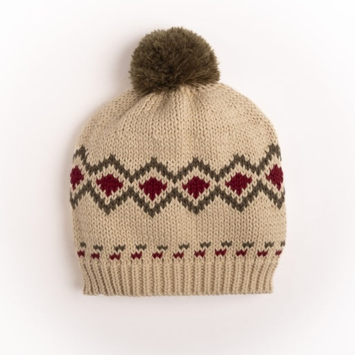 Knitted Beanie - Ecru