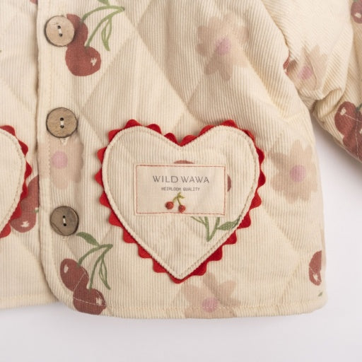 Quilted Jacket - Cherry Bloom