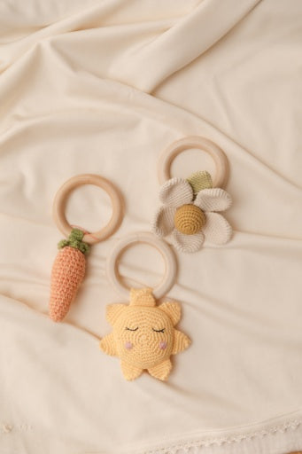 Crochet Rattle - Flower