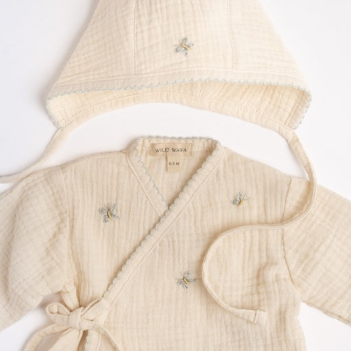 Gauze Bundle Set - Embroidered Butterflies