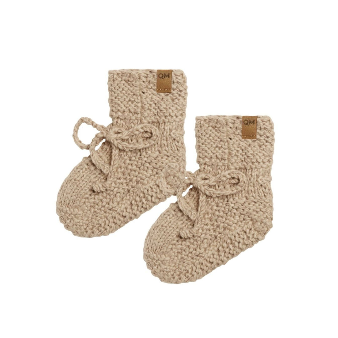 Knit Booties | Latte Speckled