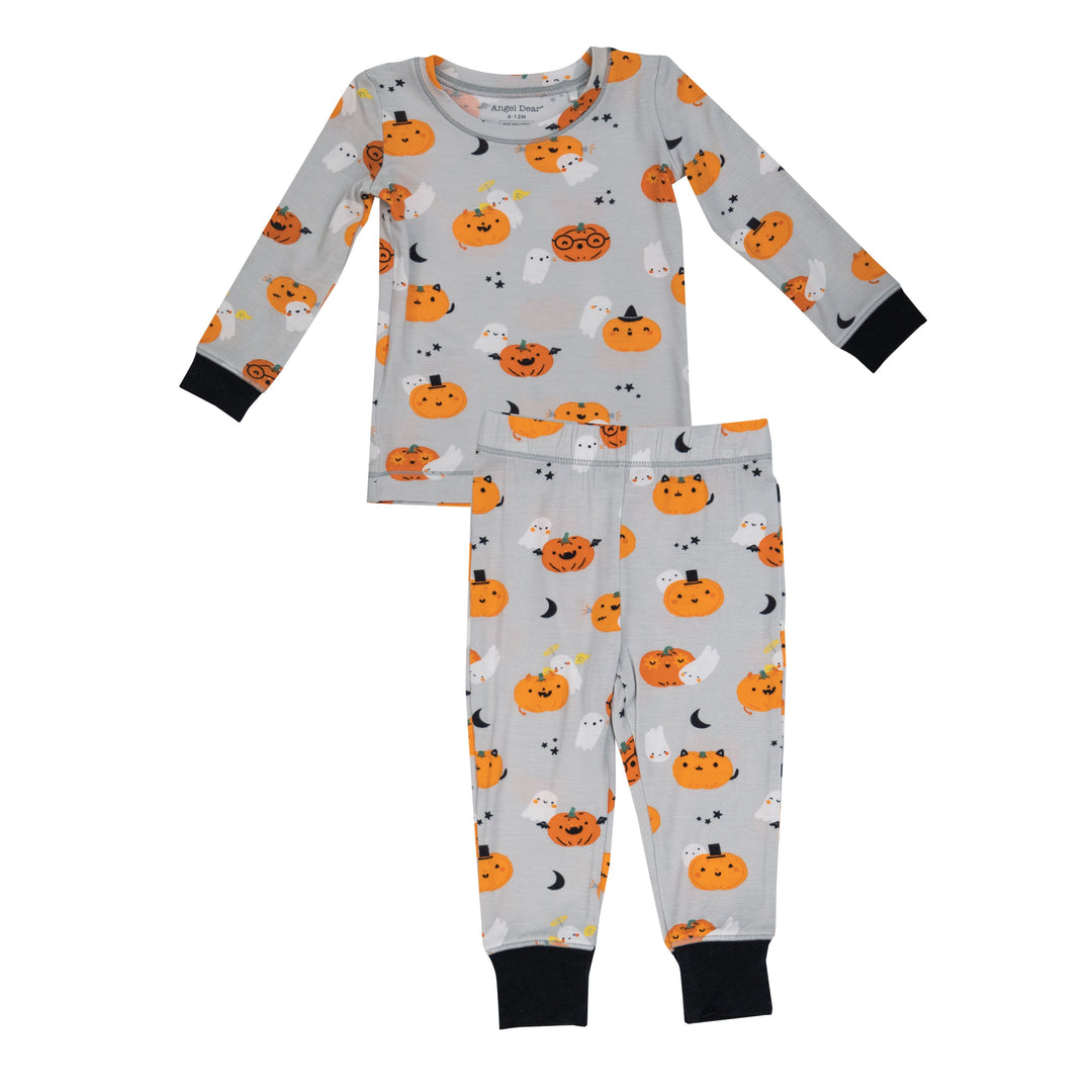 Pumpkins & Ghosts L/S Loungewear Set Grey