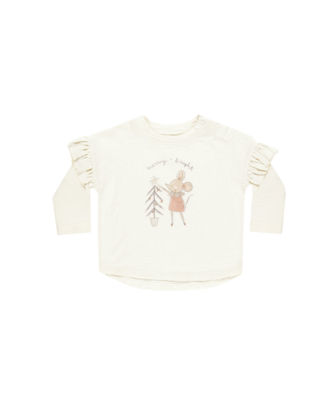 Ruffle Long Sleeve Tee - Mouse Rylee + Cru 6-12M   [variant_option4] [variant_option5] [variant_option6] [variant_option7] [variant_option8] [variant_option9] 1