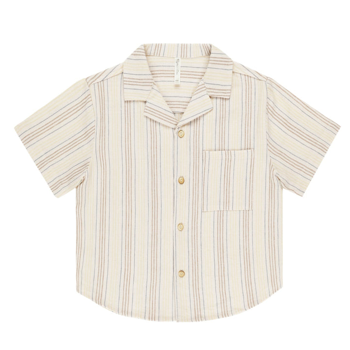 Lapel Collar Shirt || Summer Stripe