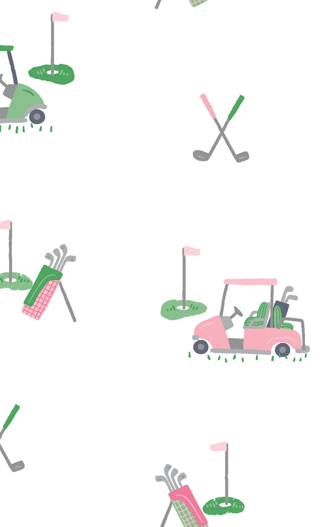 Baby Golf Carts Pink Smocked Peter Pan Snap Footie