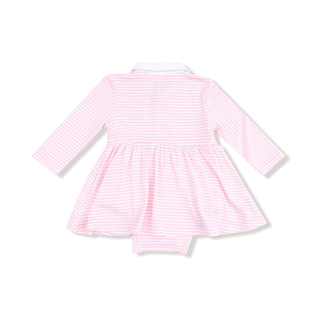 Baby Golf Carts Pink Polo Bodysuit Dress