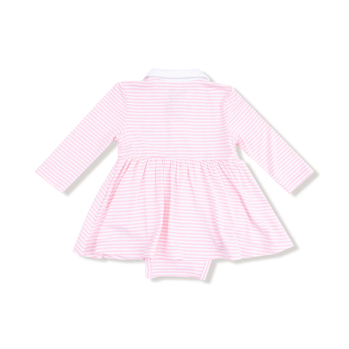 Baby Golf Carts Pink Polo Bodysuit Dress