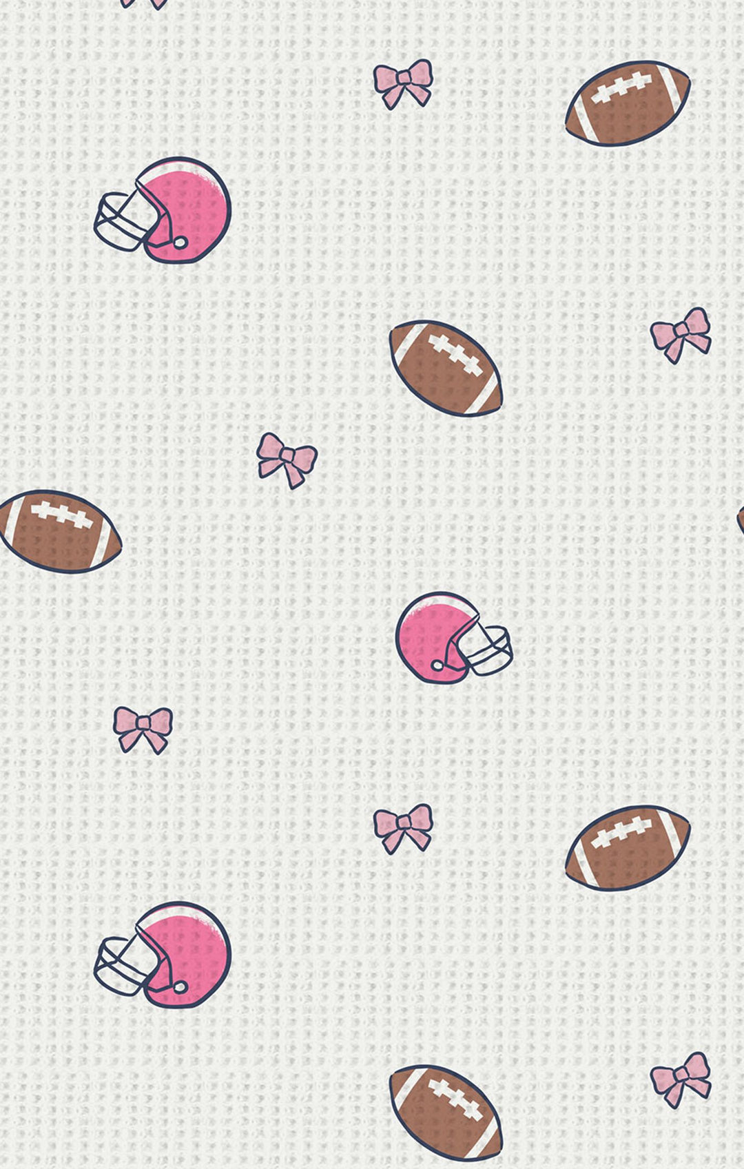 Footballs and Bows 2 Way Zipper Ruffle Footie