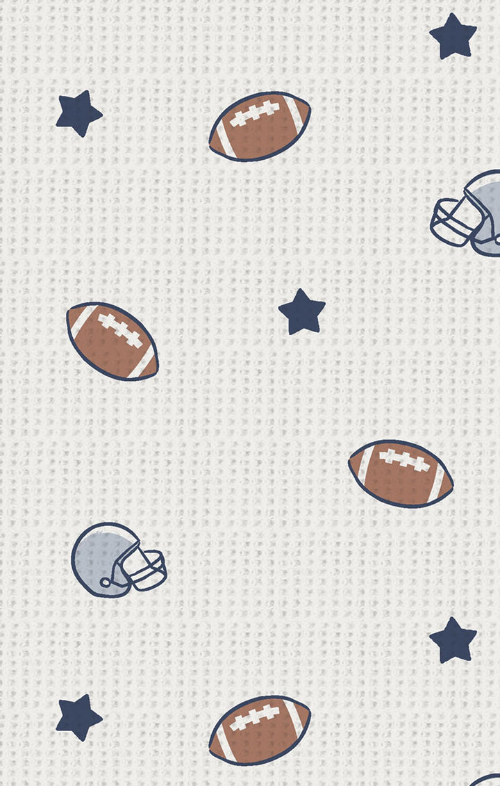 Footballs and Stars 2 Way Zipper Footie